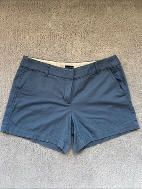 J. Crew Slate Blue Women's Cotton Chino Shorts